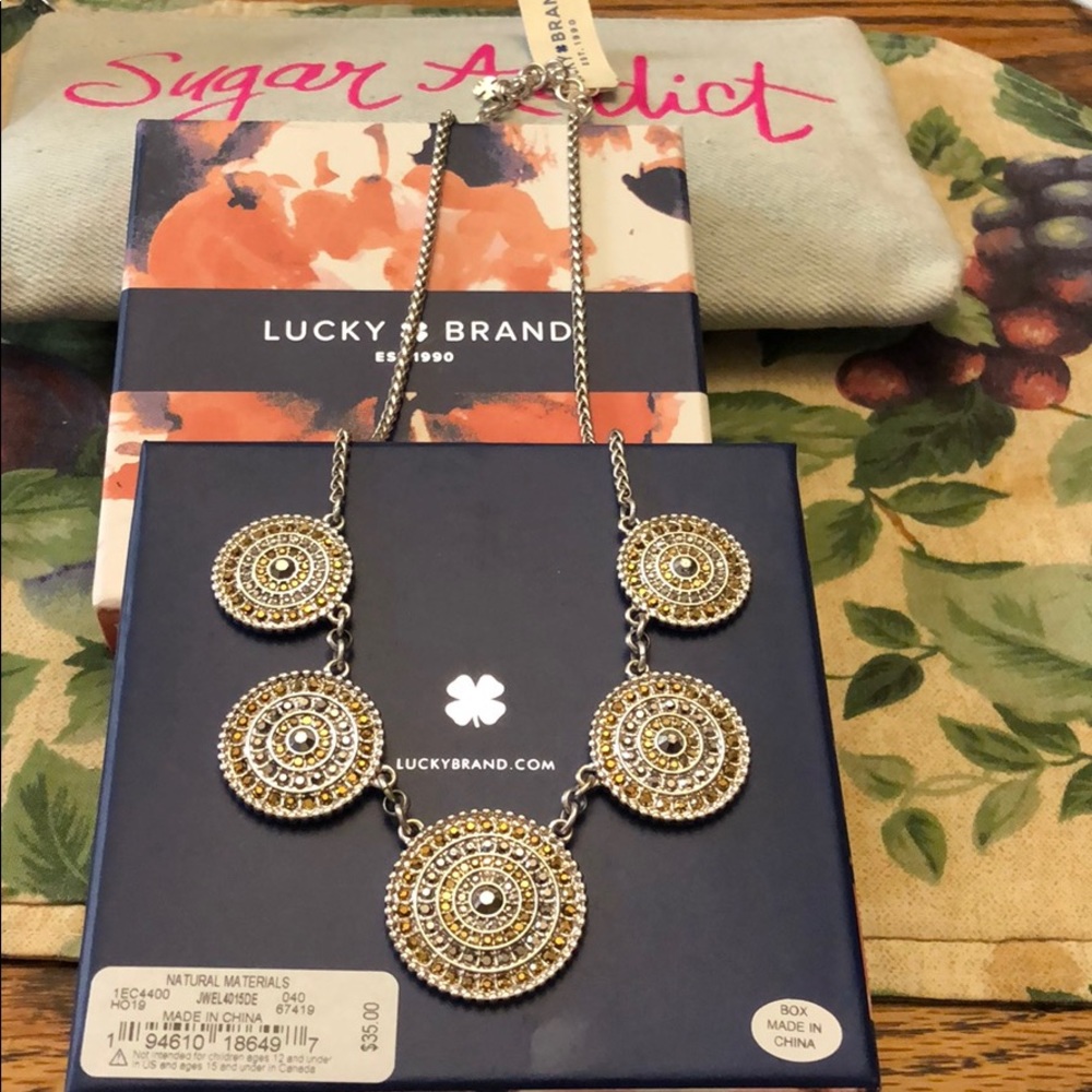 Lucky Brand w/ semi precious accents necklace NEW